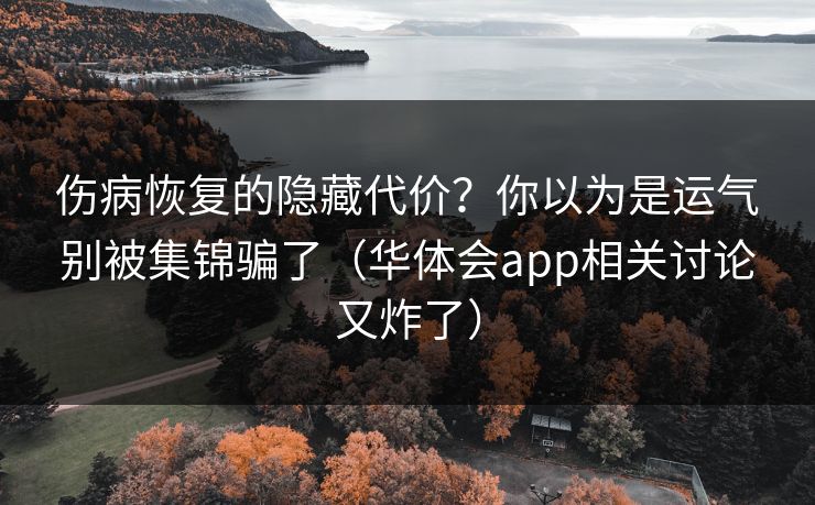 伤病恢复的隐藏代价？你以为是运气别被集锦骗了（华体会app相关讨论又炸了）